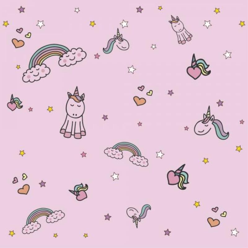 Papel de Parede Kids Unicórnio Menina