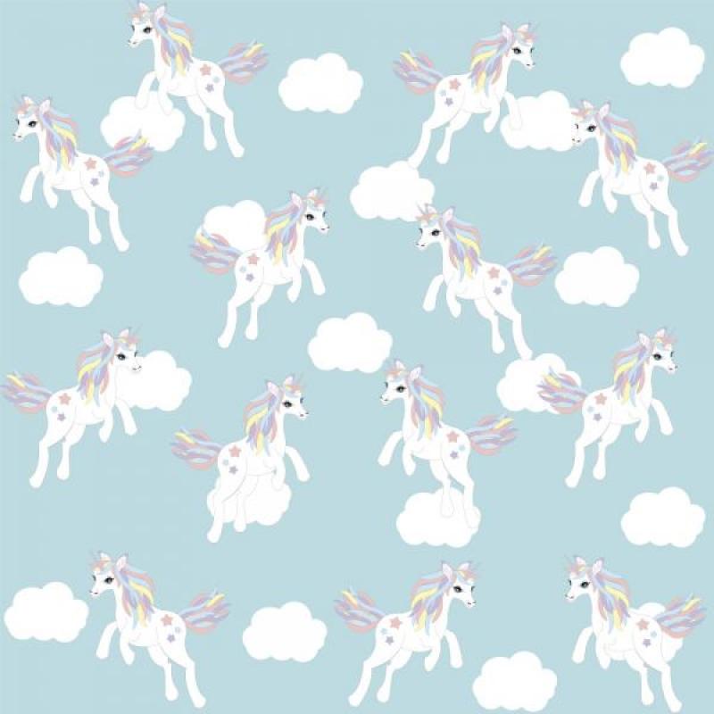 Papel de Parede Kids Unicórnios