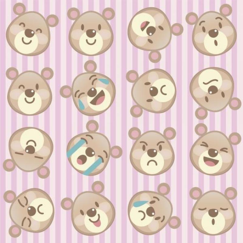 Papel de Parede Kids Ursinho Divertido