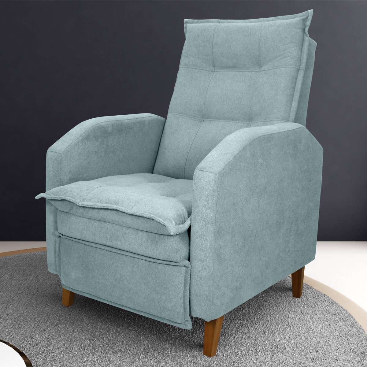 Poltrona  Reclinável Alef Boucle  Azul