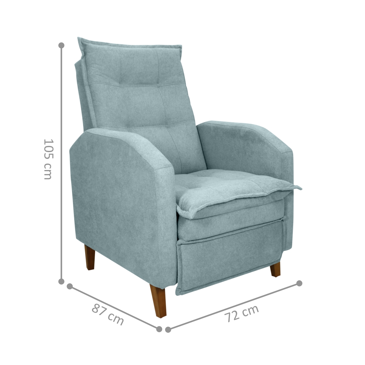 Poltrona  Reclinável Alef Boucle  Azul
