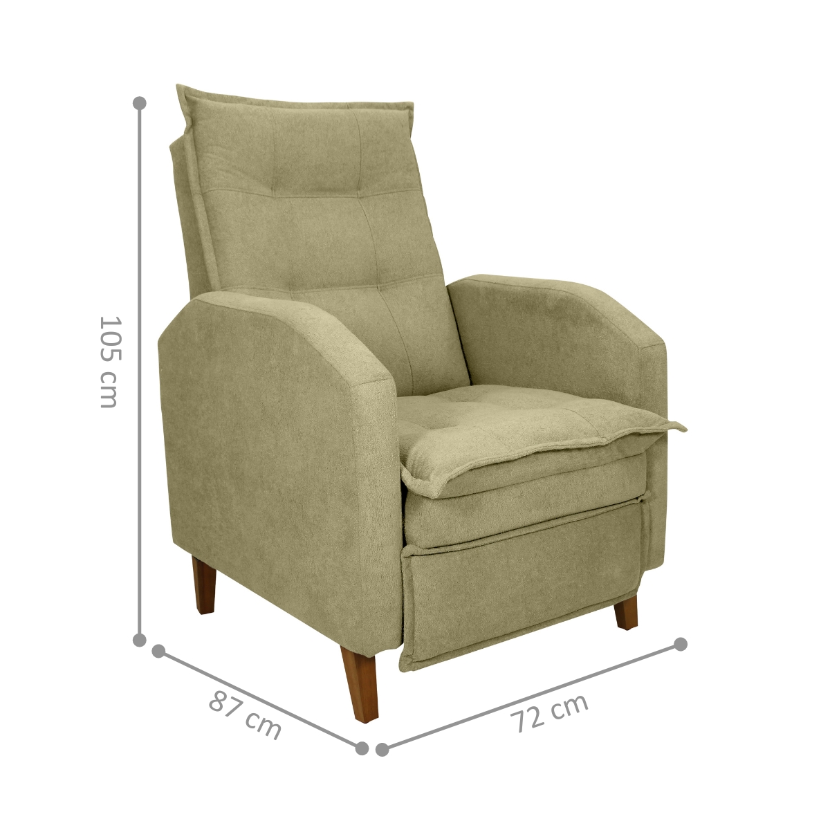 Poltrona  Reclinável Alef Boucle  Oliva