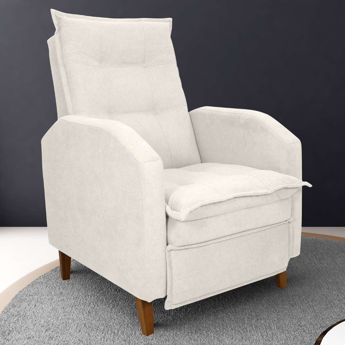 Poltrona  Reclinável Leeds Boucle  Bege
