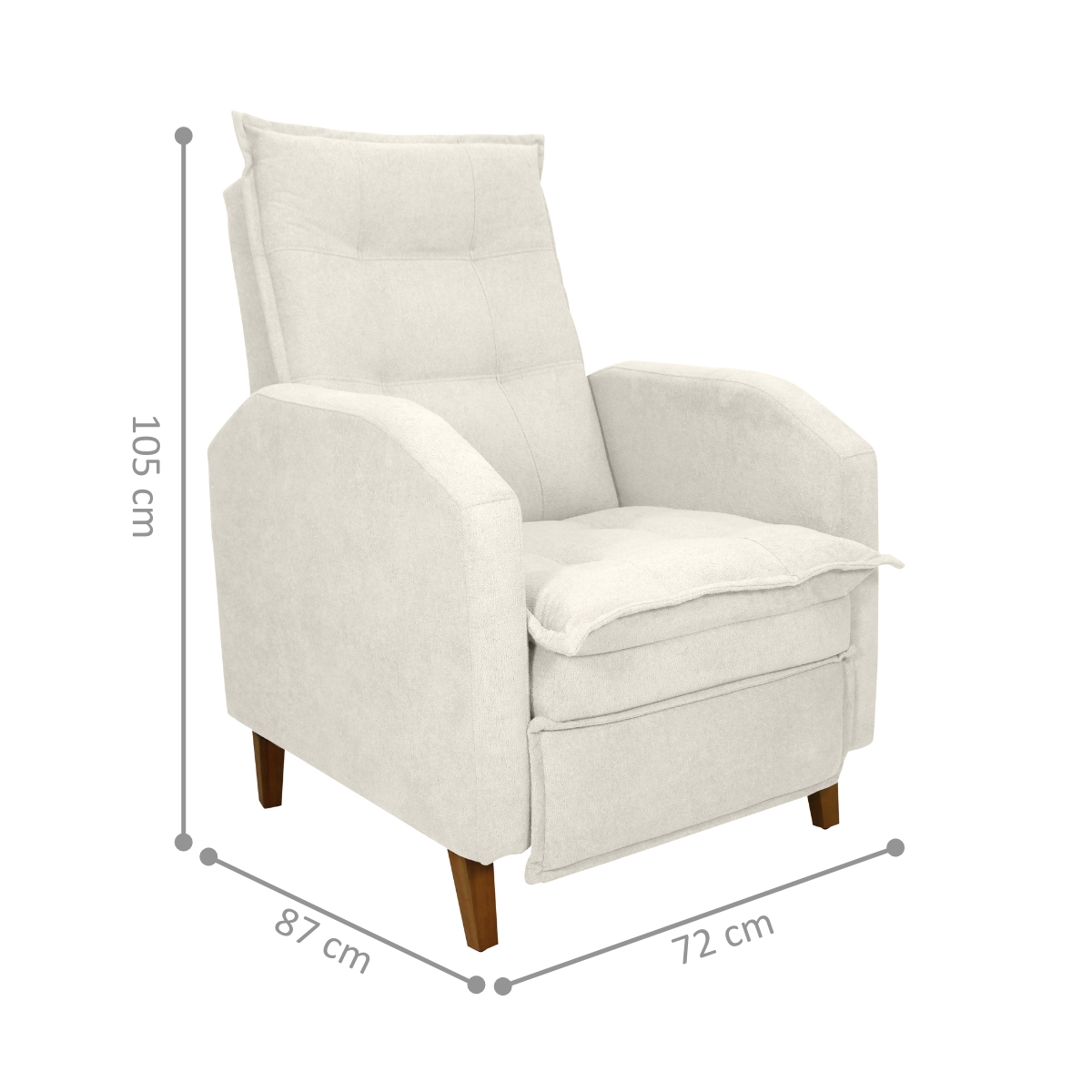 Poltrona  Reclinável Leeds Boucle  Bege