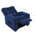 Poltrona Almofadada Reclinável Hull Veludo Azul