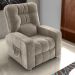 Poltrona Almofadada Reclinável Hull Veludo Maserati Cappuccino