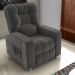 Poltrona Almofadada Reclinável Hull Veludo Maserati Chumbo