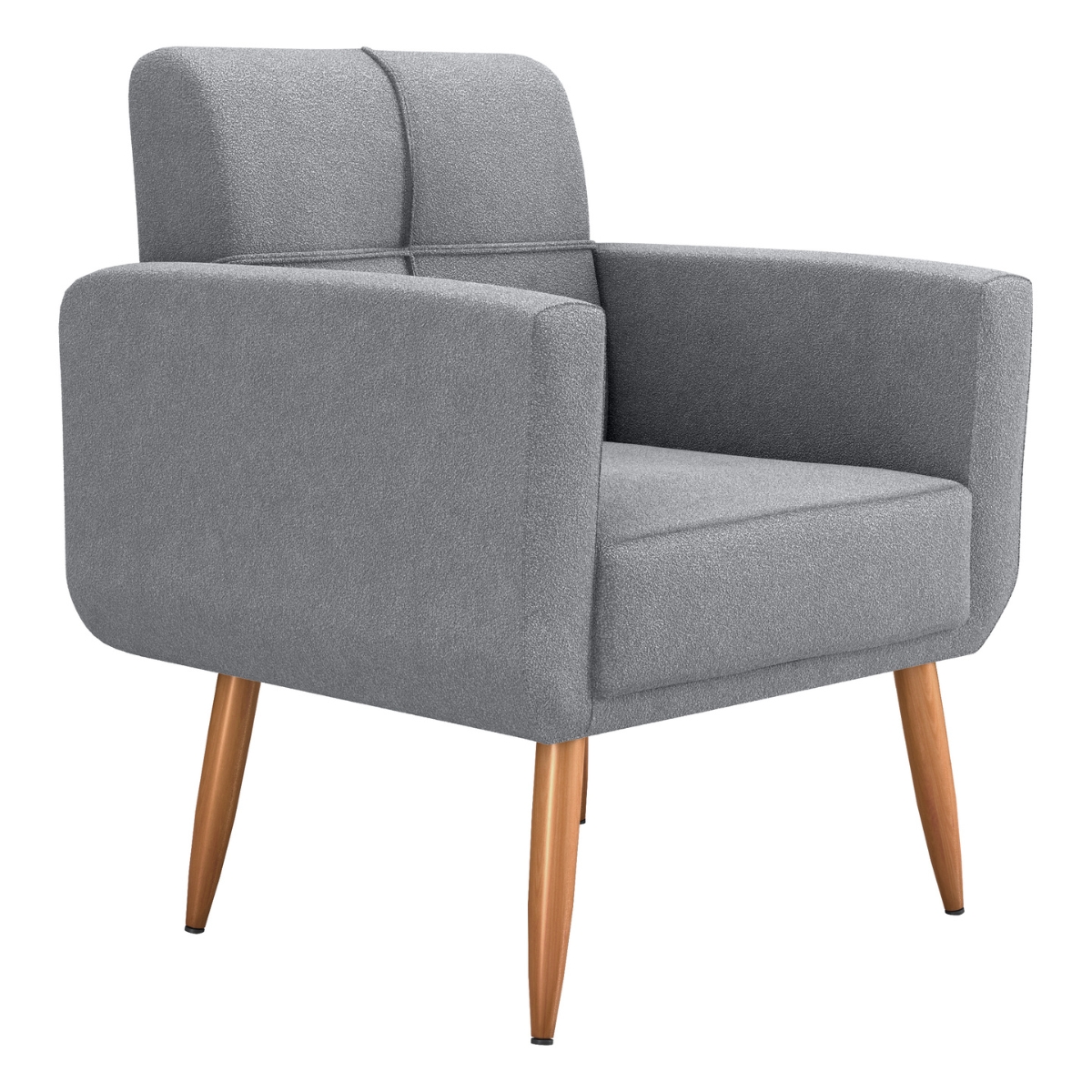 Poltrona Decorativa Itaqui Boucle Cinza
