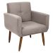 Poltrona Decorativa Itaqui Suede Bege