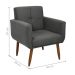 Poltrona Decorativa Itaqui Suede Cinza