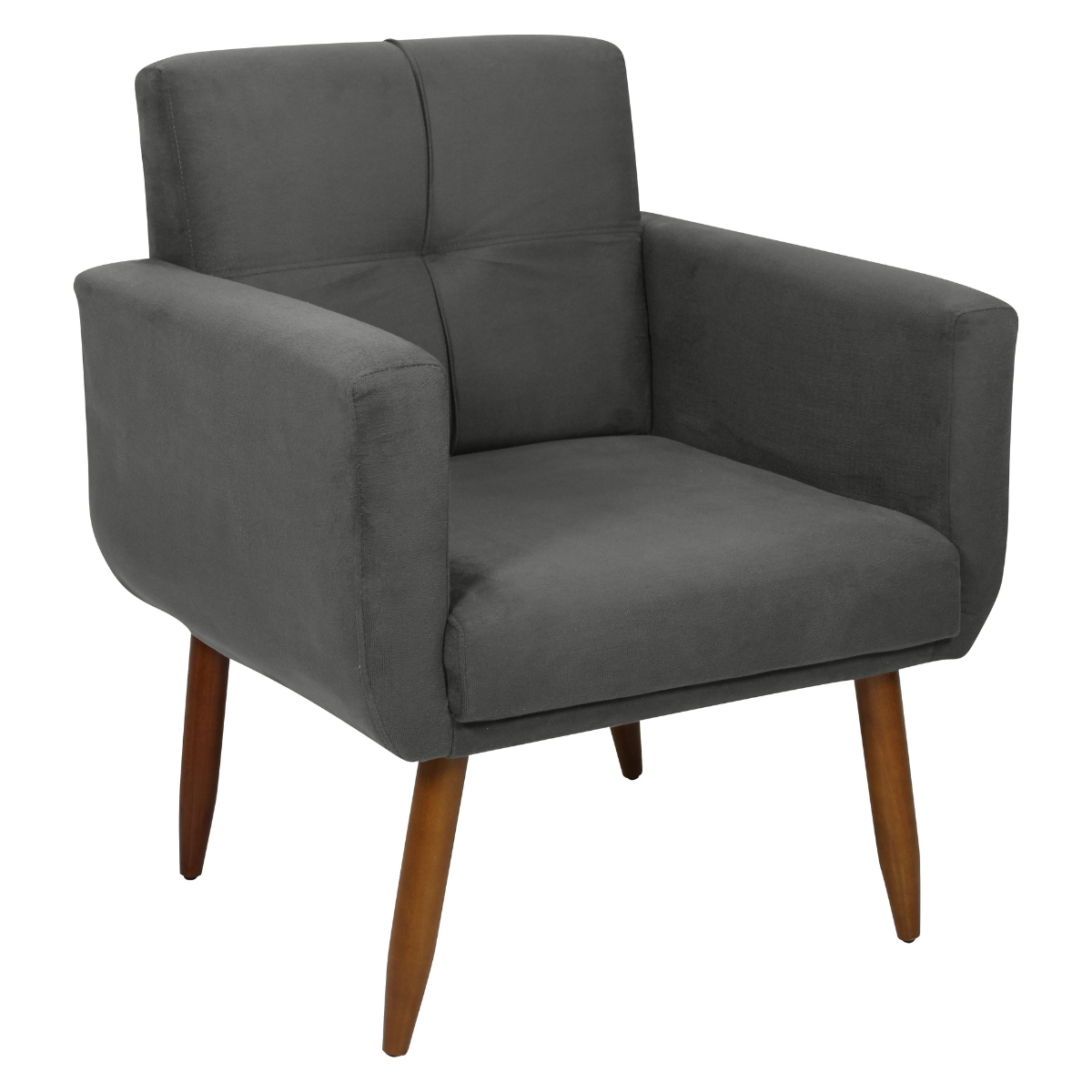 Poltrona Decorativa Itaqui Suede Cinza