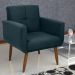 Poltrona Decorativa Itaqui Suede Petróleo