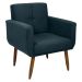Poltrona Decorativa Itaqui Suede Petróleo