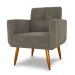 Poltrona Decorativa Itaqui Veludo Cappuccino