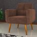 Poltrona Decorativa Itaqui Veludo Ferrugem