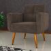Poltrona Decorativa Itaqui Veludo Marrom