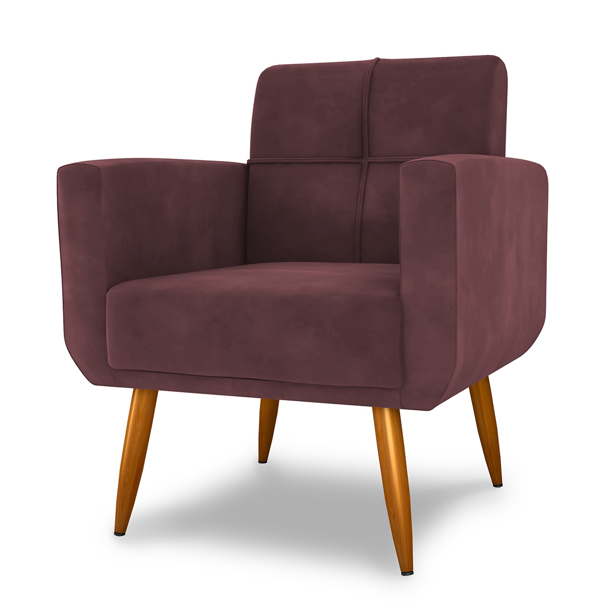 Poltrona Decorativa Itaqui Veludo Rosê