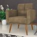 Poltrona Decorativa Itaqui Veludo Turkey Cappuccino