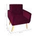 Poltrona Decorativa Itaqui Veludo Turkey Marsala