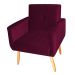 Poltrona Decorativa Itaqui Veludo Turkey Marsala