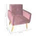 Poltrona Decorativa Itaqui Veludo Turkey Rosa