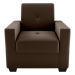 Poltrona Decorativa Jake Veludo  Marrom