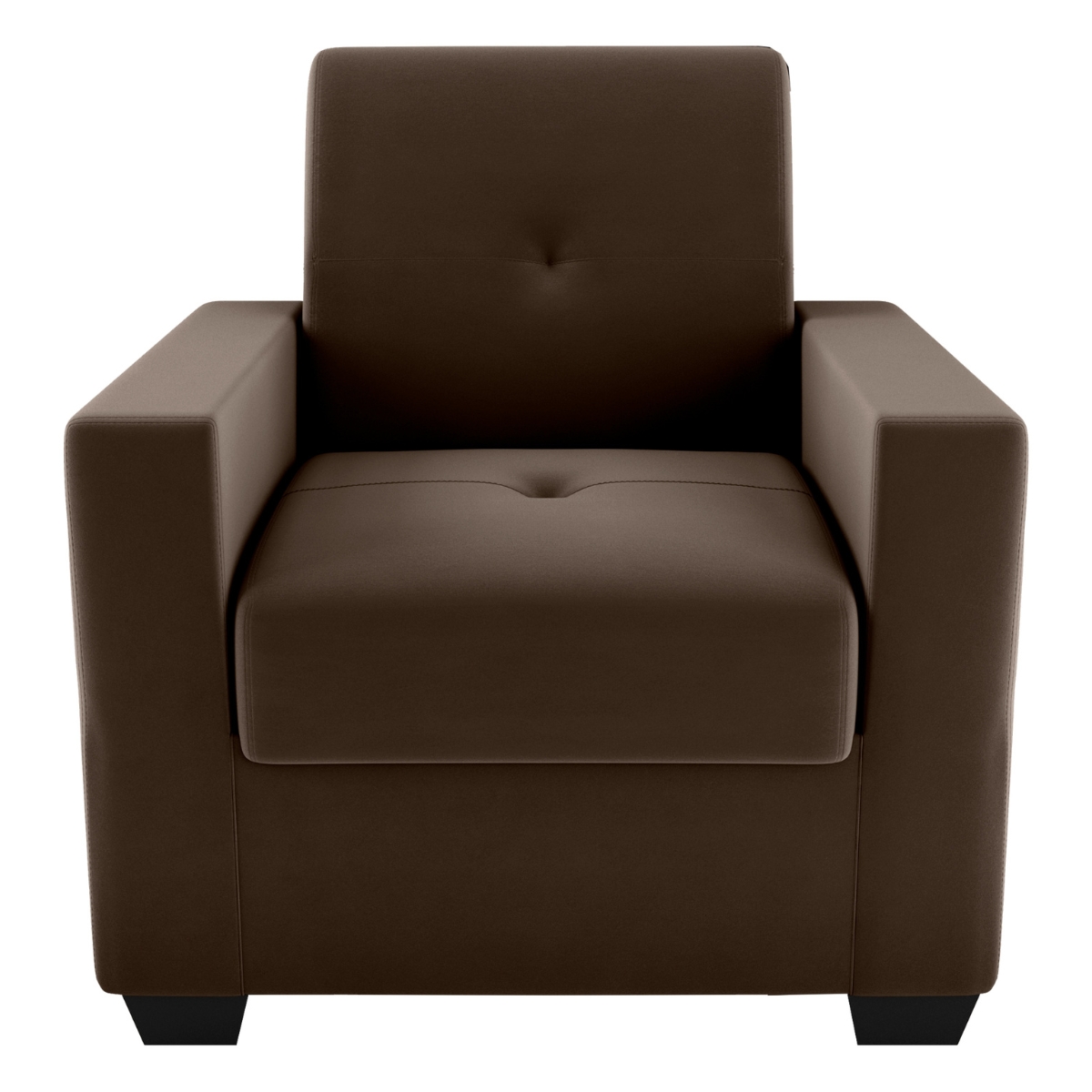 Poltrona Decorativa Jake Veludo  Marrom