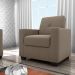 Poltrona Decorativa Jake Veludo Maserati Cappucino