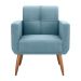 Poltrona Decorativa Juan Boucle Azul