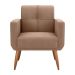 Poltrona Decorativa Juan Boucle Marrom