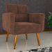 Poltrona Decorativa Juan Veludo Ferrugem