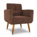 Poltrona Decorativa Juan Veludo Ferrugem