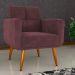 Poltrona Decorativa Juan Veludo Rosê