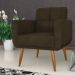 Poltrona Decorativa Juan Veludo Turkey Marrom