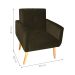 Poltrona Decorativa Juan Veludo Turkey Marrom