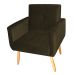 Poltrona Decorativa Juan Veludo Turkey Marrom