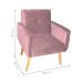 Poltrona Decorativa Juan Veludo Turkey Rosa