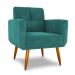 Poltrona Decorativa Juan Veludo Verde Menta