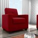 Poltrona Decorativa Múrcia Veludo Maserati Vermelho
