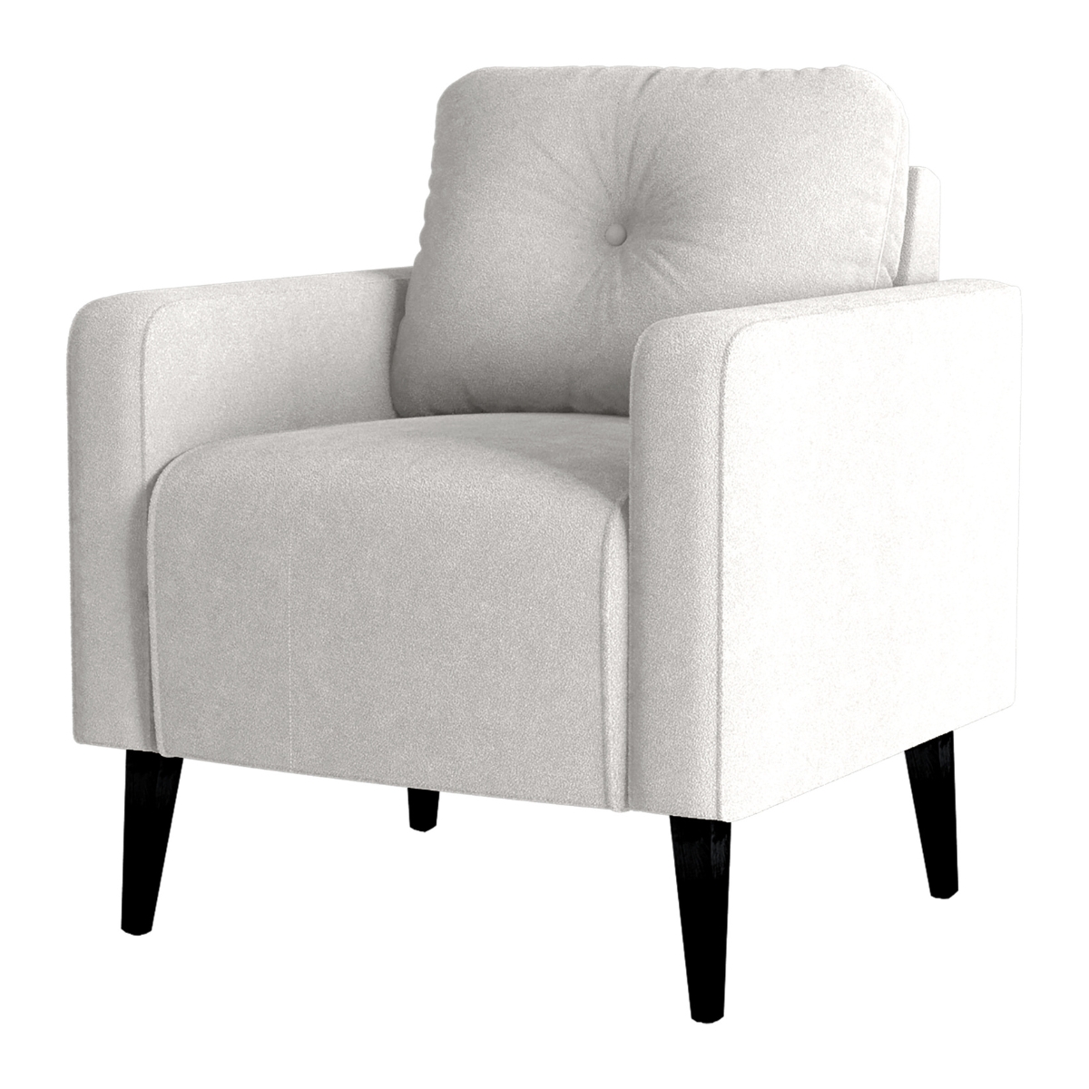 Poltrona Decorativa Miguel Boucle Bege