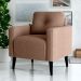 Poltrona Decorativa Miguel Boucle Marrom