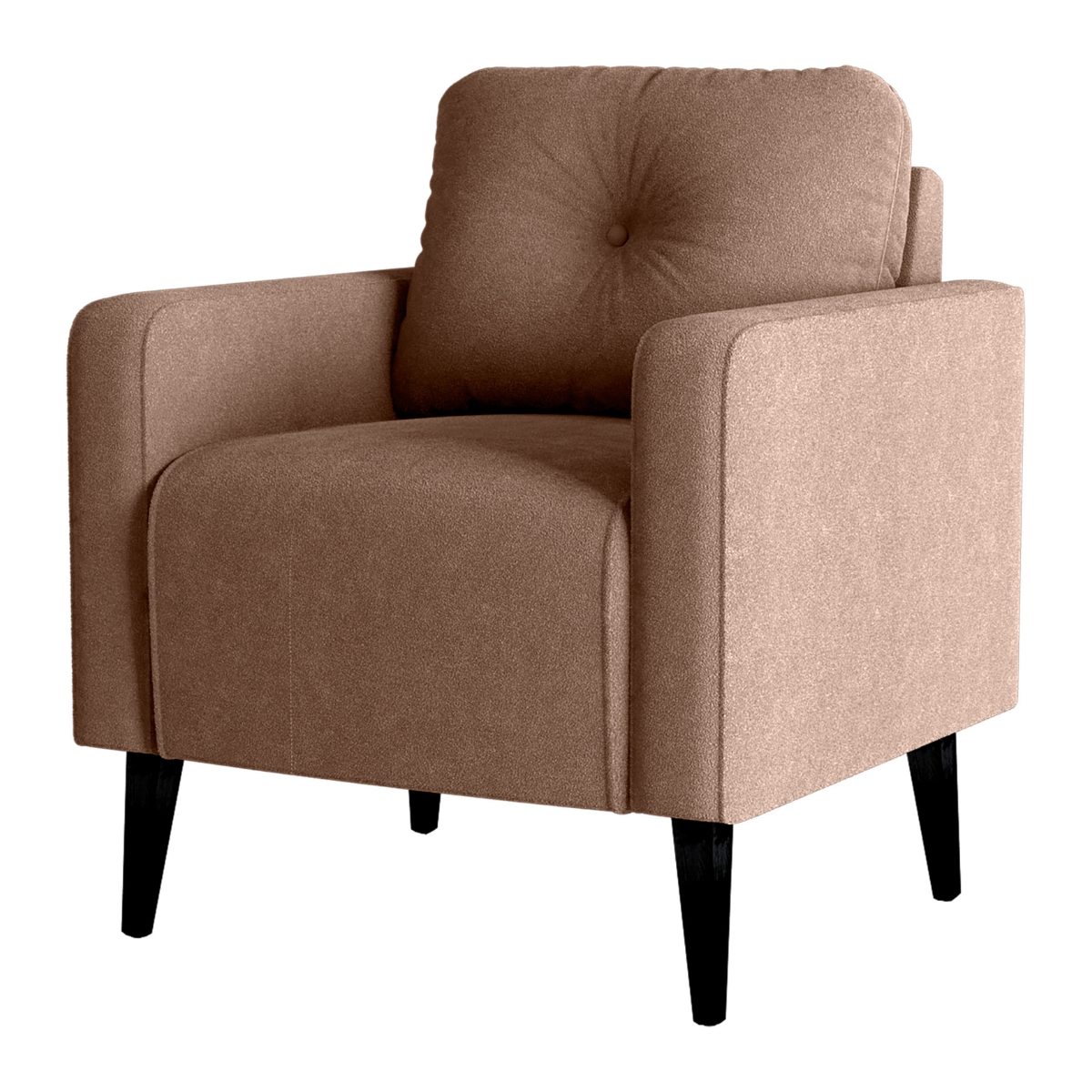Poltrona Decorativa Miguel Boucle Marrom