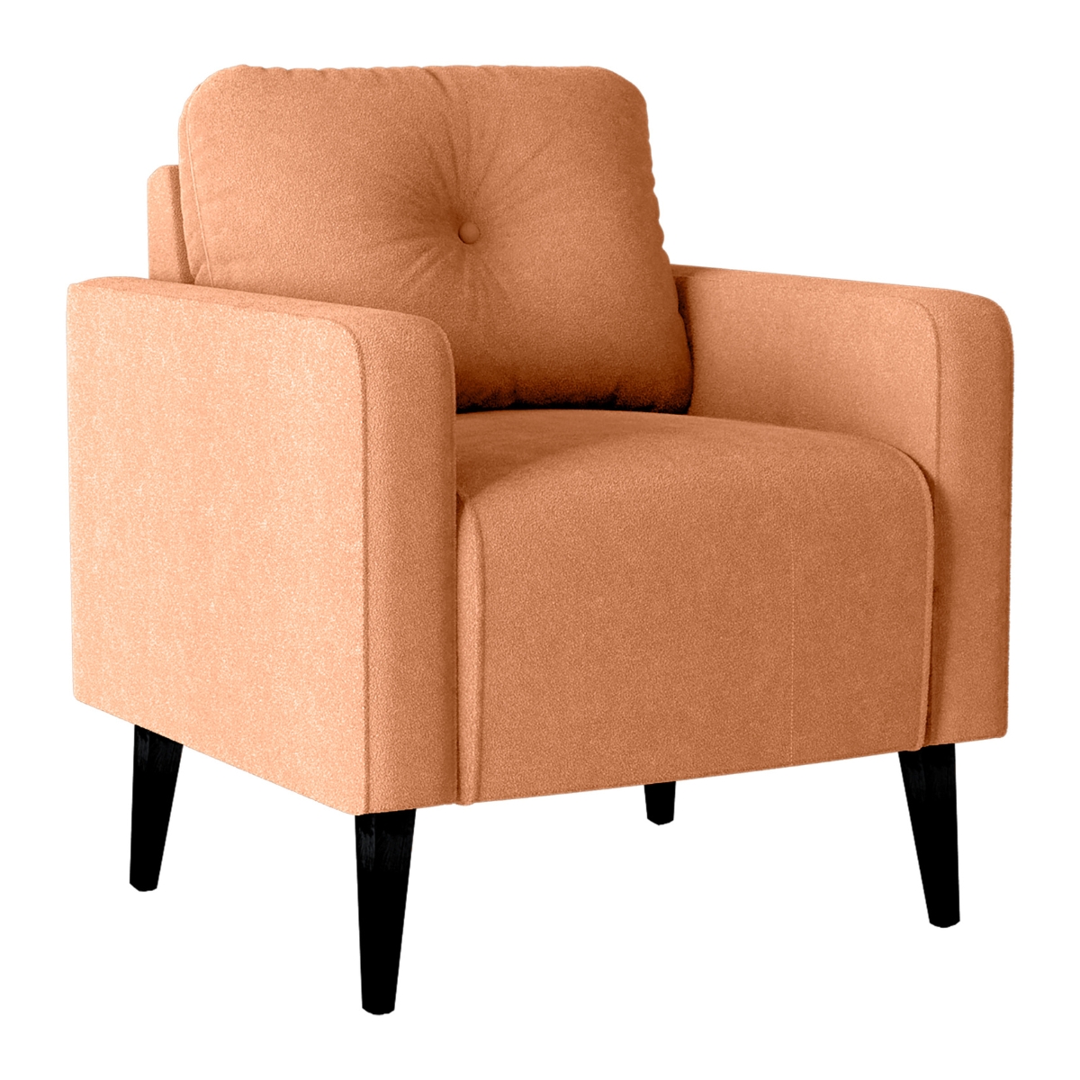 Poltrona Decorativa Miguel Boucle Mostarda