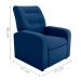Poltrona Decorativa Reclinável Cecilia Veludo Light Azul