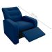 Poltrona Decorativa Reclinável Cecilia Veludo Light Azul