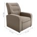Poltrona Decorativa Reclinável Cecilia Veludo Light Cappuccino