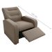 Poltrona Decorativa Reclinável Cecilia Veludo Light Cappuccino