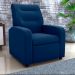 Poltrona Decorativa Reclinável Pireu Veludo Light Azul