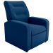 Poltrona Decorativa Reclinável Pireu Veludo Light Azul