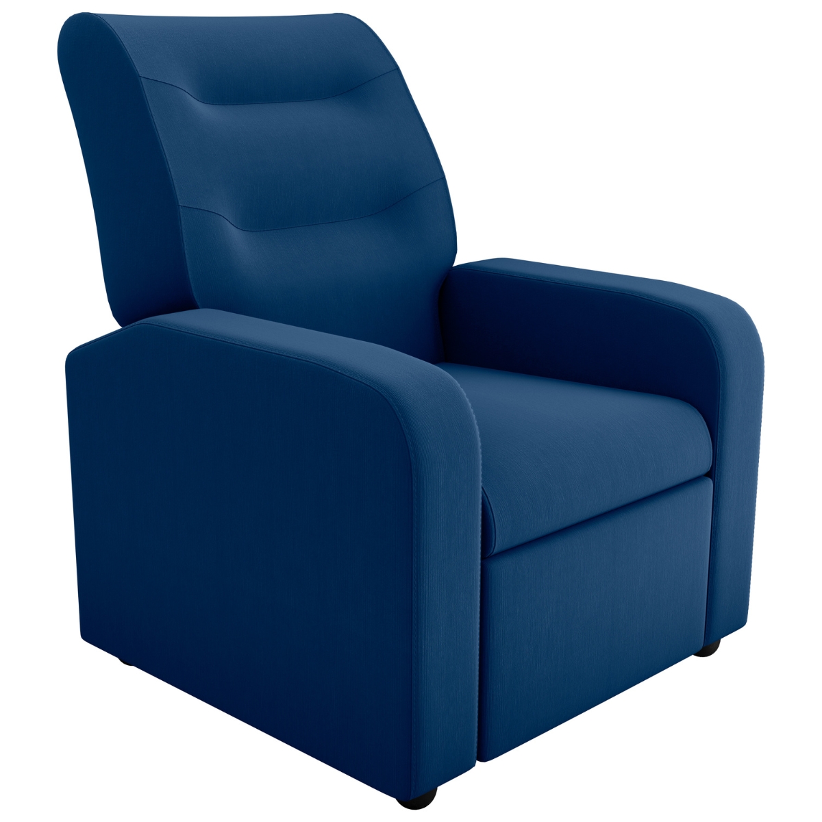 Poltrona Decorativa Reclinável Pireu Veludo Light Azul